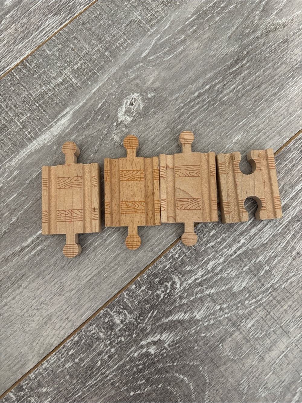 Wooden Track - Set #2 - 15 Reversible Pieces - Picture 6 of 6